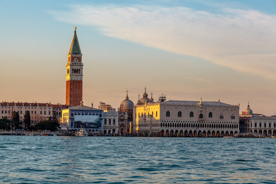 View of Doge's Palace, Campanella and San Marco Cathedral from t