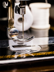 Fototapeta na wymiar vintage sewing machine and equipment