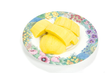 Ripe mango on plate