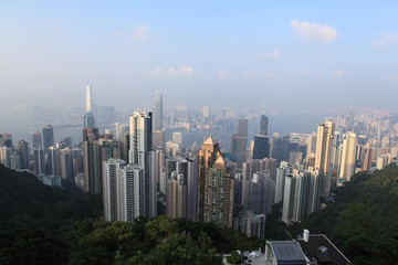 Fototapeta na wymiar The peak at Hongkong