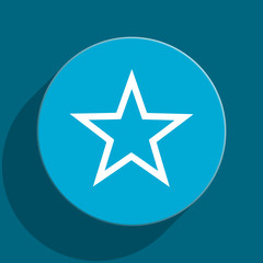 star blue flat web icon