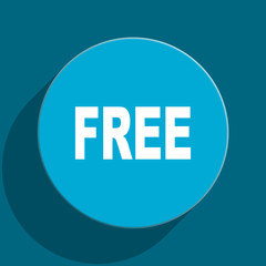 Obraz premium free blue flat web icon
