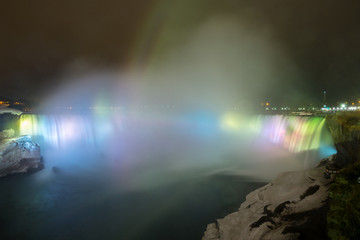 Horseshoe Falls light Niagara Falls