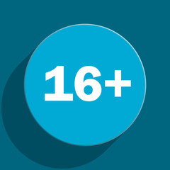 Obraz premium adults blue flat web icon