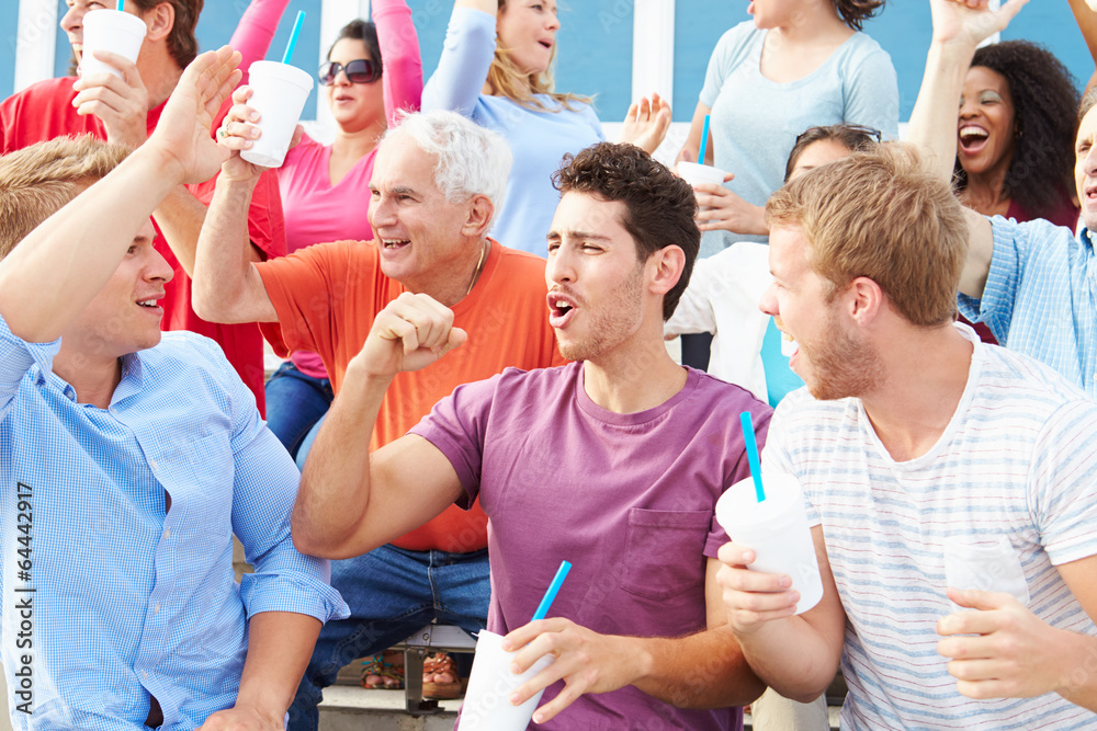 Wall mural Spectators Cheering At Outdoor Sports Event