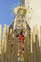 Virgen de los Dolores, Semana santa Córdoba 2014 - obrazy, fototapety, plakaty