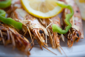 Grilled shrimps