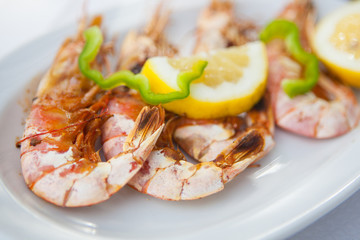 Grilled shrimps