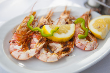 Grilled shrimps