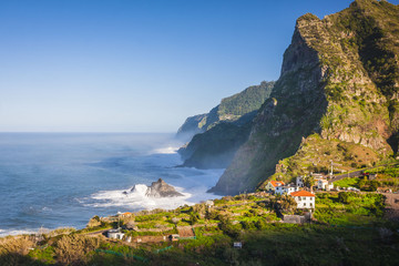 northern coast near Boaventura, Madeira island, Portugal - obrazy, fototapety, plakaty