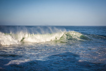 ocean on coast near Boaventura, Madeira island, Portugal