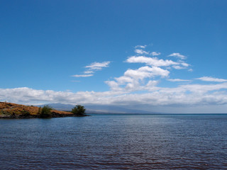 Fototapeta na wymiar Waters shoreline of the Kohala Coast on the Big Island