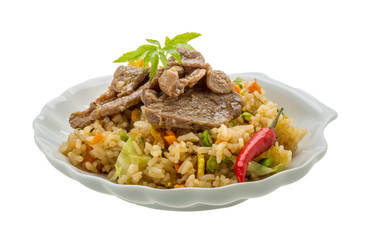 Fried rice with beef