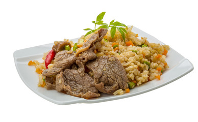 Fried rice with beef
