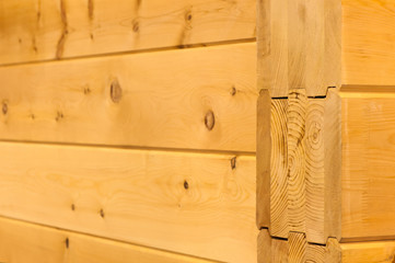 natural wood wall houses from glued beams