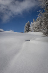Montagnes sous la neige