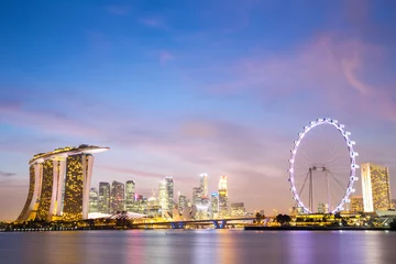 Foto op Plexiglas Singapore city downtown © vichie81