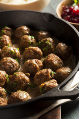 Homemade Swedish Meatballs with Cream Sauce