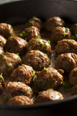 Homemade Swedish Meatballs with Cream Sauce
