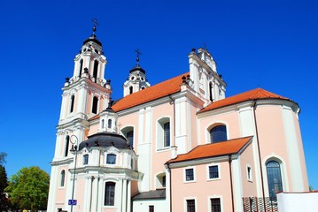 Church of St. Catherine in Vilnius, spring time