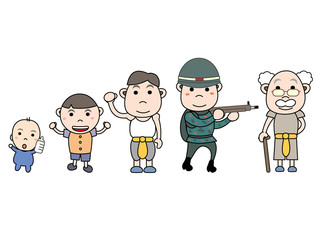 life cycle man growing vector