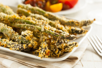 Homemade Panko Breaded Asparagus © Brent Hofacker