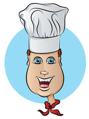 Chef Smiling Mascot Cartoon
