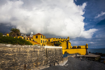 castle Fortaleza de Sao Tiago in Funchal, Madeira, Portugal