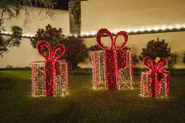 christmas lights garlands in Funchal, Madeira