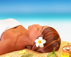Obraz na płótnie Canvas Relaxation on spa resort
