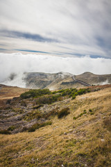 landscape on the way to Pico do Arieiro in Madeira