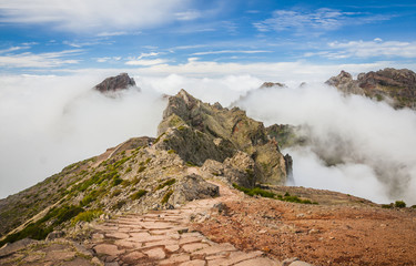 Beautiful Pico do Arieiro in Madeira Island, Portugal