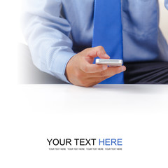 Businessman using smartphone