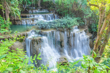 Naklejka na ściany i meble Beautiful waterfall in Thailand