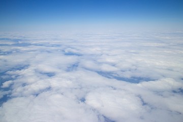 Airplane View on clouds