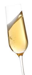 Glass of champagne, isolated on white