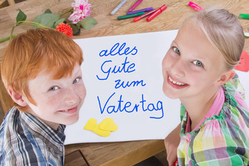 Kinder basteln für Papa