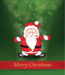 Christmas Shiny Background with Santa Claus