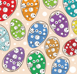 Illustration of Easter Eggs Pattern