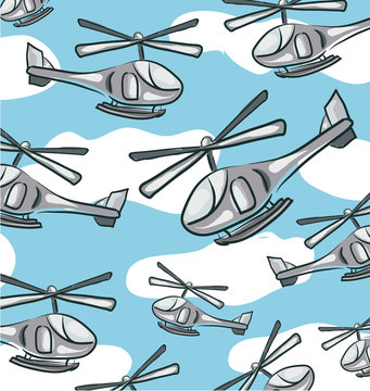 gray helicopters flying in blue sky clip art preview