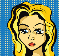 Blonde Girl Pop Art
