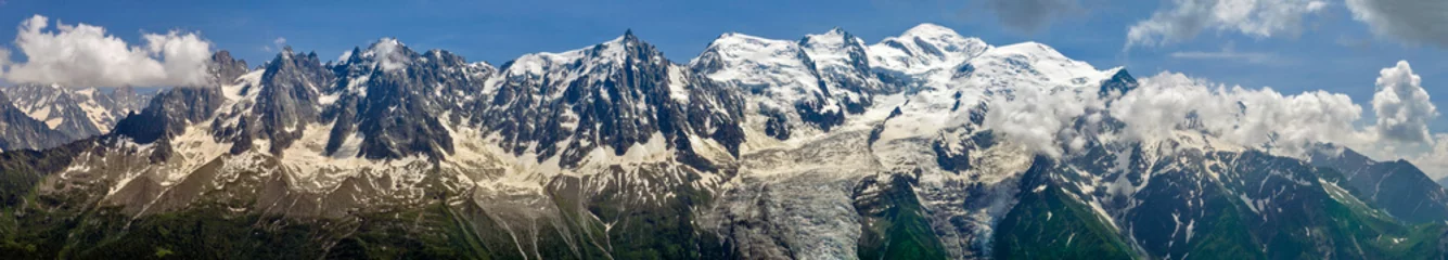 Papier peint photo autocollant rond Mont Blanc Mont Blanc Panorama