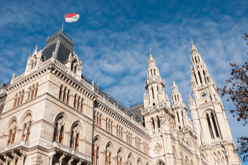 Naklejka premium rathaus in wien