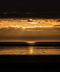 Western Super Mare Sunset in Gold