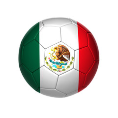 Fototapeta premium football ball with mexico flag
