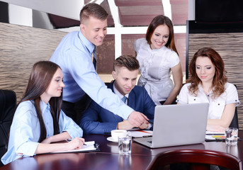 Business people working in conference room