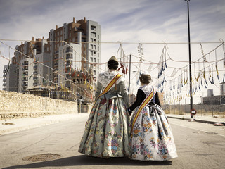 "mascleta" ; in fallas of valencia, spain