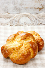 Tasty breakfast: sweet homemade buns