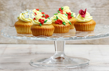 Beautiful rose cupcakes