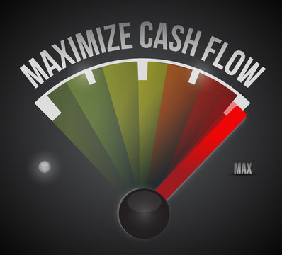 Maximize Cash Flow Mark Illustration Design